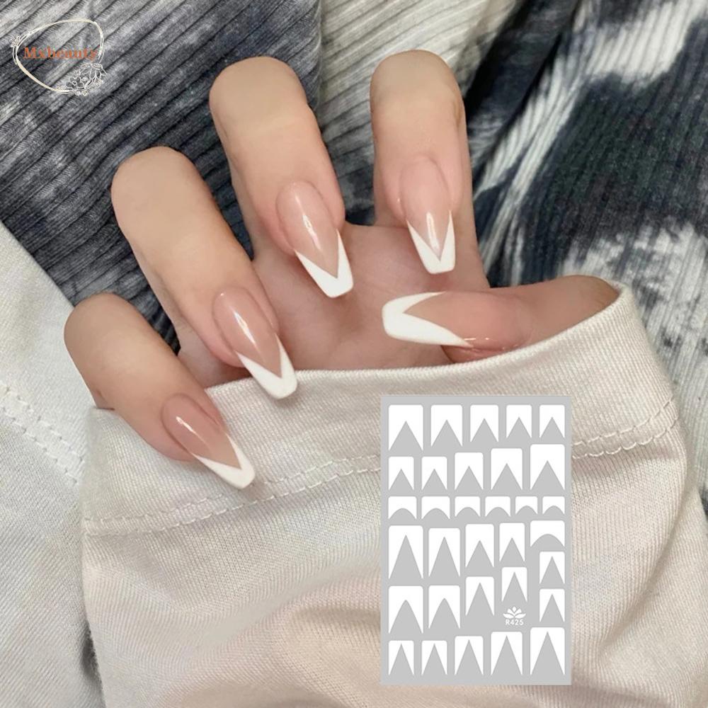 Mxbeauty Stiker Kuku DIY Tahan Air Model Simpel Untuk Wanita