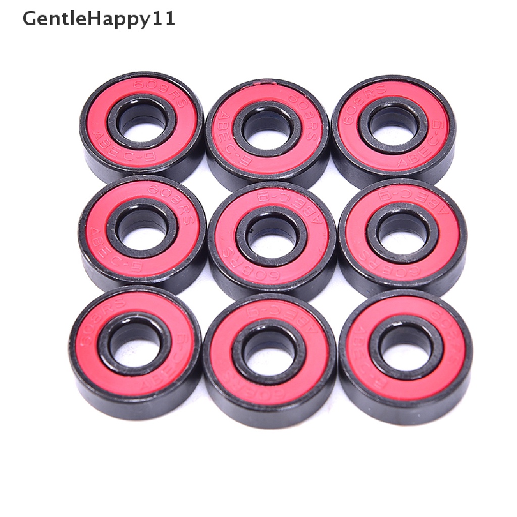 Gentlehappy 10Pcs/set 608 2RS Bearing Deep Groove Steel Sealed Ball Bearings 608RS 608-2RS id