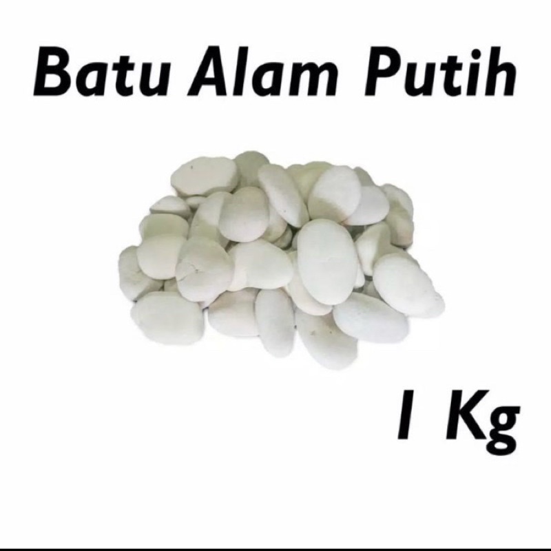 Batu hiasan taman  -- batu putih // batu panca warna