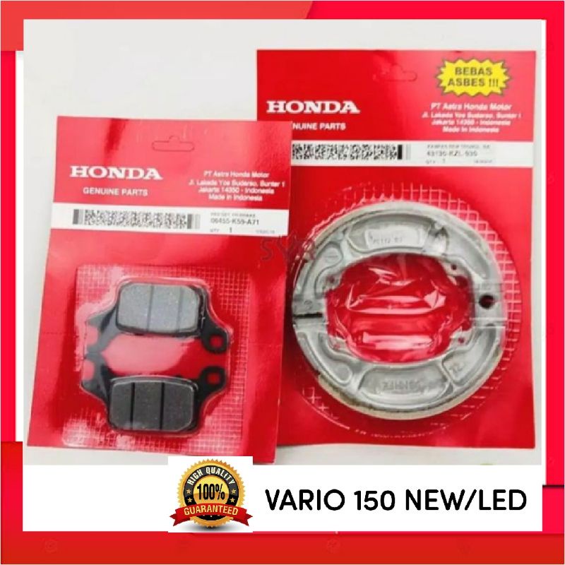kampas rem dispad 1set depan dan belakang vario new led 125 150 KM