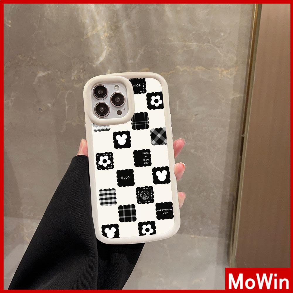 For iPhone 14 Pro Max iPhone Case Matte TPU Soft Case Black Beige Shockproof Protection Camera Cartoon Checkered Compatible with iPhone 13 Pro max 12 Pro Max 11 xr xs max 7Plus