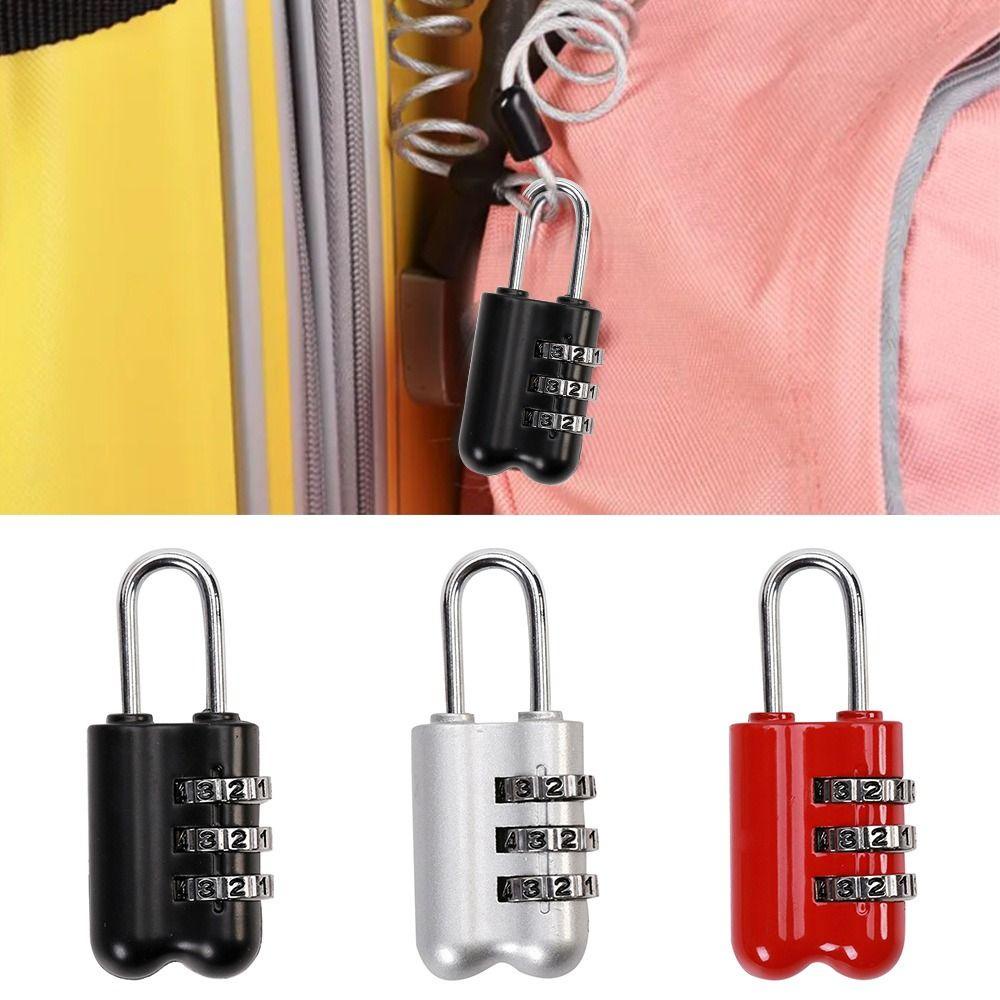 Pineapple 3digi Password Lock Mini Travel Code Lock Ransel Zipper Lock