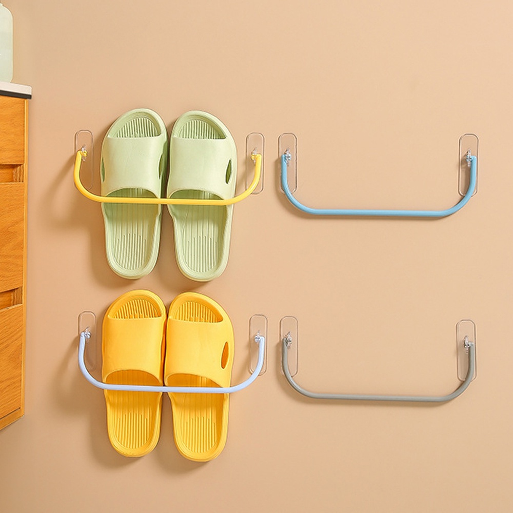 Rak Sepatu Tempel Dinding Multifungsi180° Adjustable Tempat Handuk Sandal Sendal Drain Rack Shelf Hemat Tempat Simple Rak Tutup Rak Aksesoris Dapur Organizer Kamar Mandi