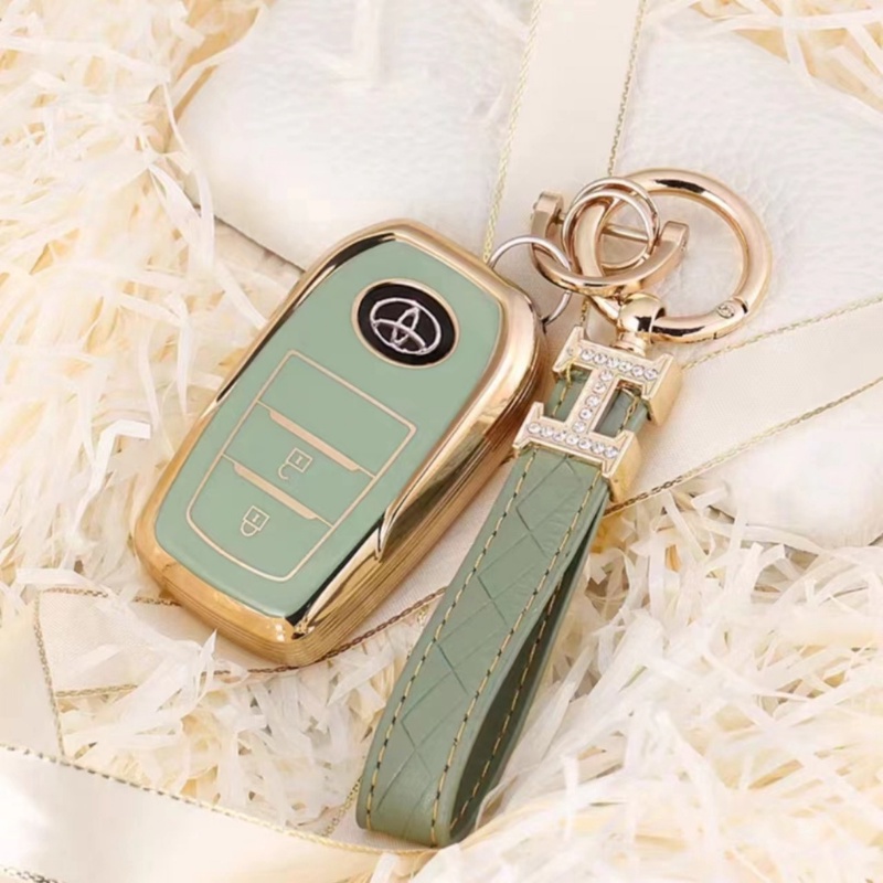 1pcs/toyota Camry RAV4 Auris Corolla Avensis Verso Yaris Aygo Scion Case Kunci Mobil Tas Cover Shell Gantungan Kunci Pelindung