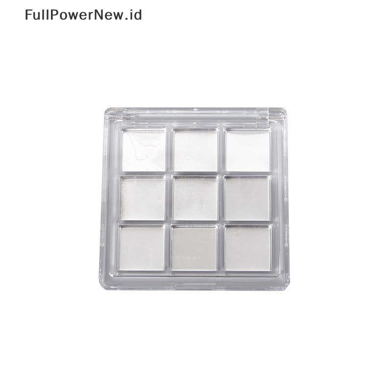 Power 9kisi Kosong Palet Eyeshadow Tempat Penyimpanan Makeup Mata Dish DIY Eye Shadow Alat ID