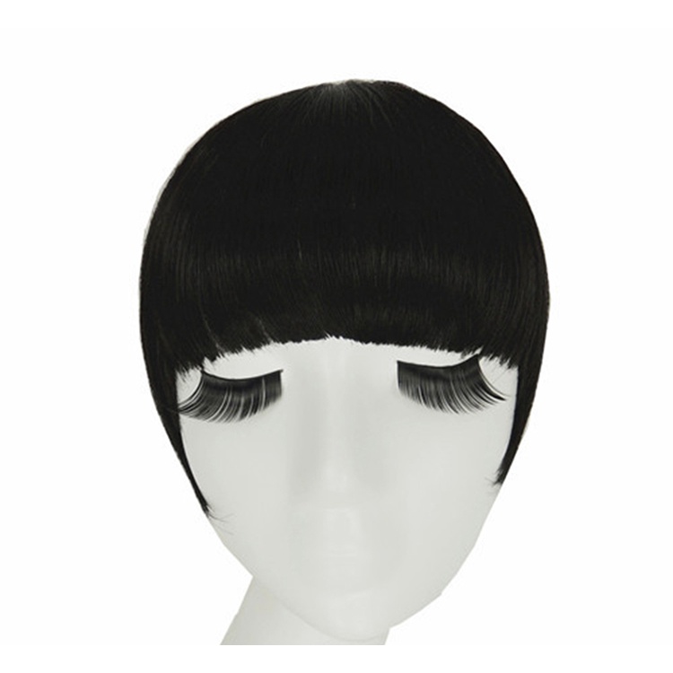 Beyen Fringe Clip In On Poni Ekstensi Rambut Lurus Coklat Hitam * Seperti human hair ID