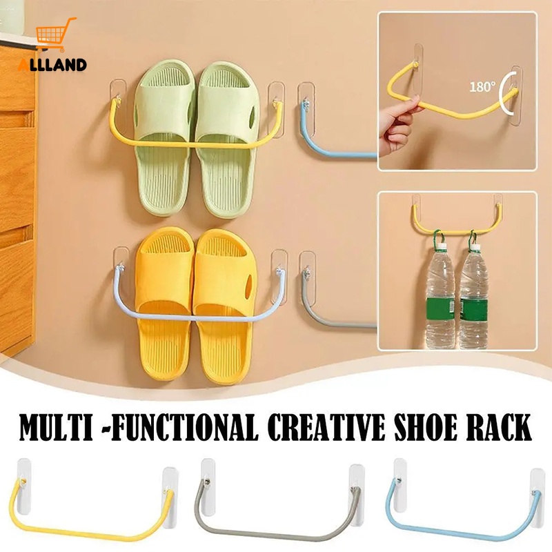 Kreatif Adjustable Rak Sepatu Yang Dipasang Di Dinding Dilepas/Kualitas PP Tahan Air Sandal Gantung Bracket/Rumah Hemat Ruang Rak Penyimpanan Alas Kaki