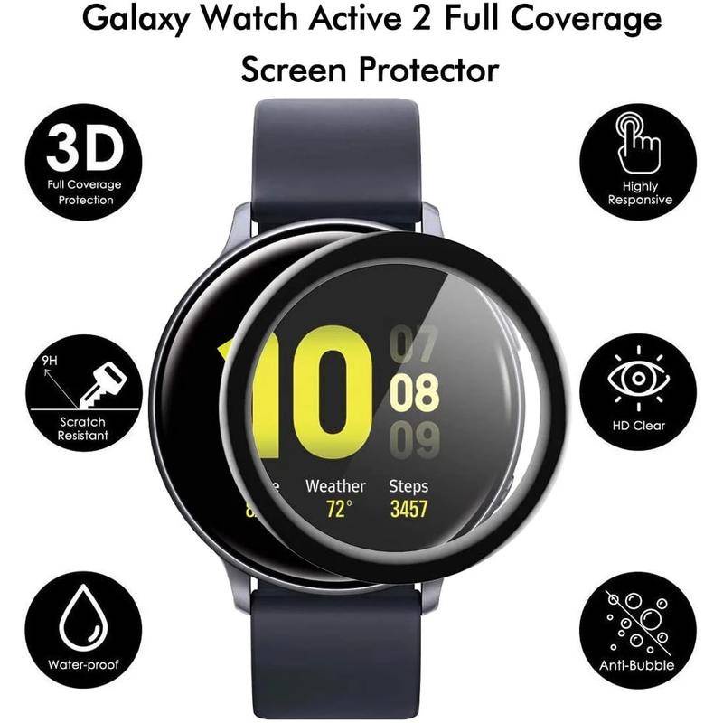 Kaca Film Lembut Untuk Samsung Galaxy Watch4 5 3 Pro 40mm 41mm 44mm 45mm Pelindung Layar Jam Tangan Untuk Samsung Acitve Fit2 40mm 44mm