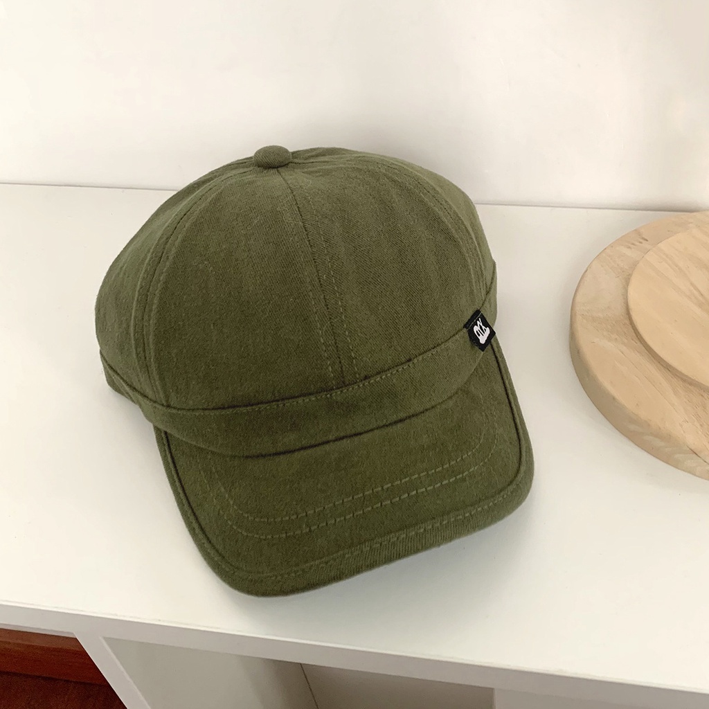 Retro Pendek brim Lembut Atas Topi Bebek Lidah Jalan hip-hop Topi baseball