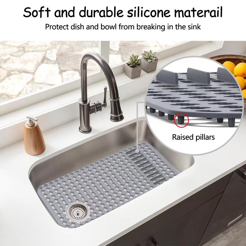 Populer Sink Mat Portable Hollow Silikon Tatakan Tahan Panas