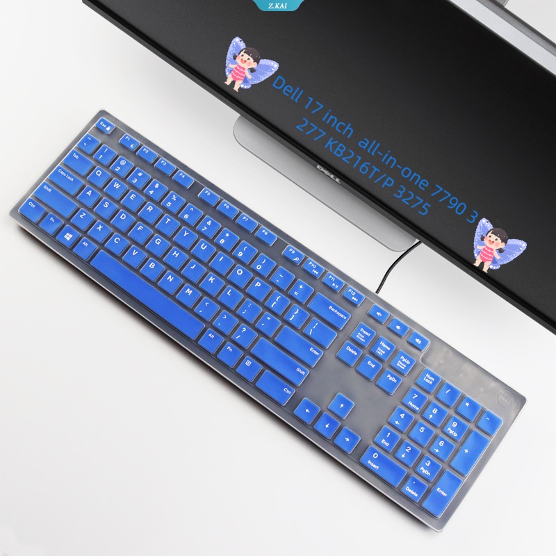 Pelindung Keyboard PC Desktop Tahan Air Untuk Dell 17inch Desktop-Dalam77903277 KB216T/P3275Cakupan Penuh Keyboard Silicone Cover Penutup Debu [ZK]