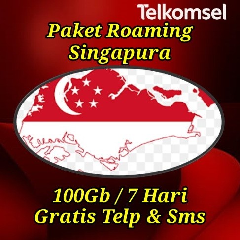 [Proses Cepat] Paket Internet Roaming Singapura Combo Telkomsel 100Gb 7 Hari