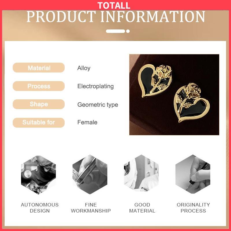 COD Anting S925 Korea anting bunga cinta  anting gaya Prancis untuk wanita-Totall