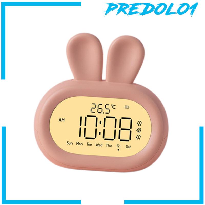 [Predolo1] Lampu Tidur Rechargeable Meja Touch Control Digital Alarm Clock