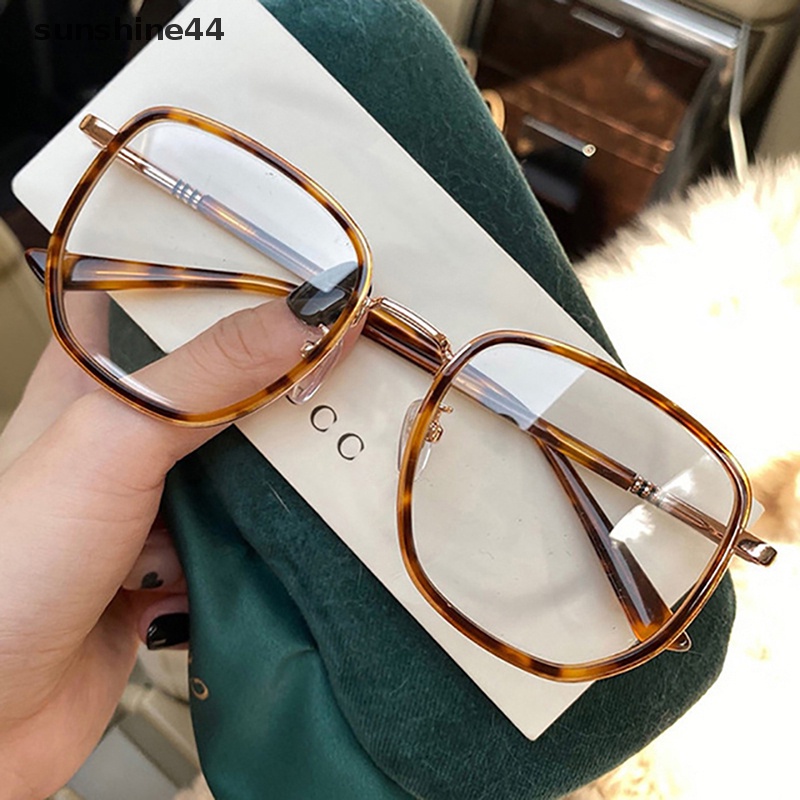 Sunshine ins Tanpa makeupSquare frame Glassestransparan Eyewear Glasses Untuk Wanita ID