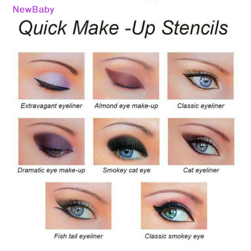 Newbaby Eye Makeup Stencil Winged Eyeliner Stensil Template Shaping Eye Shadow Card Tool ID