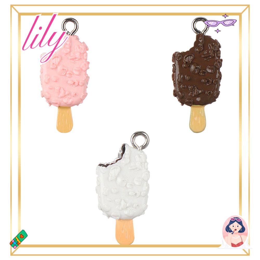 Lily Ice Cream Aksesoris Gantungan Lubang Charms Membuat Perhiasan DIY