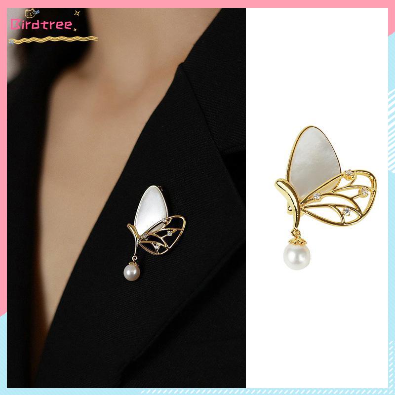 [Readystock❤️COD]Bros kupu-kupu Pin Mutiara Aksesori Peniti Jas Wanita- BS