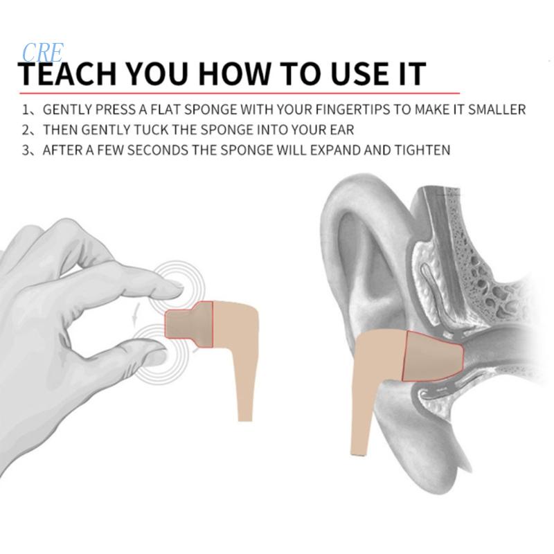 Cre 1pasang Earbud Tips Pengganti Spons Ear Tips 4.9mm Earpads Ear Cap Untuk Di Telinga Headphone Spons Bantalan Telinga Accessor