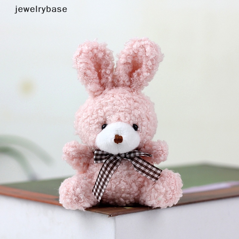 [jewelrybase] 11 cm Lucu Kelinci Busur Plush Stuffed Doll Dasi Kelinci Lembut Bantal Mainan Mewah Anak Hadiah Butik