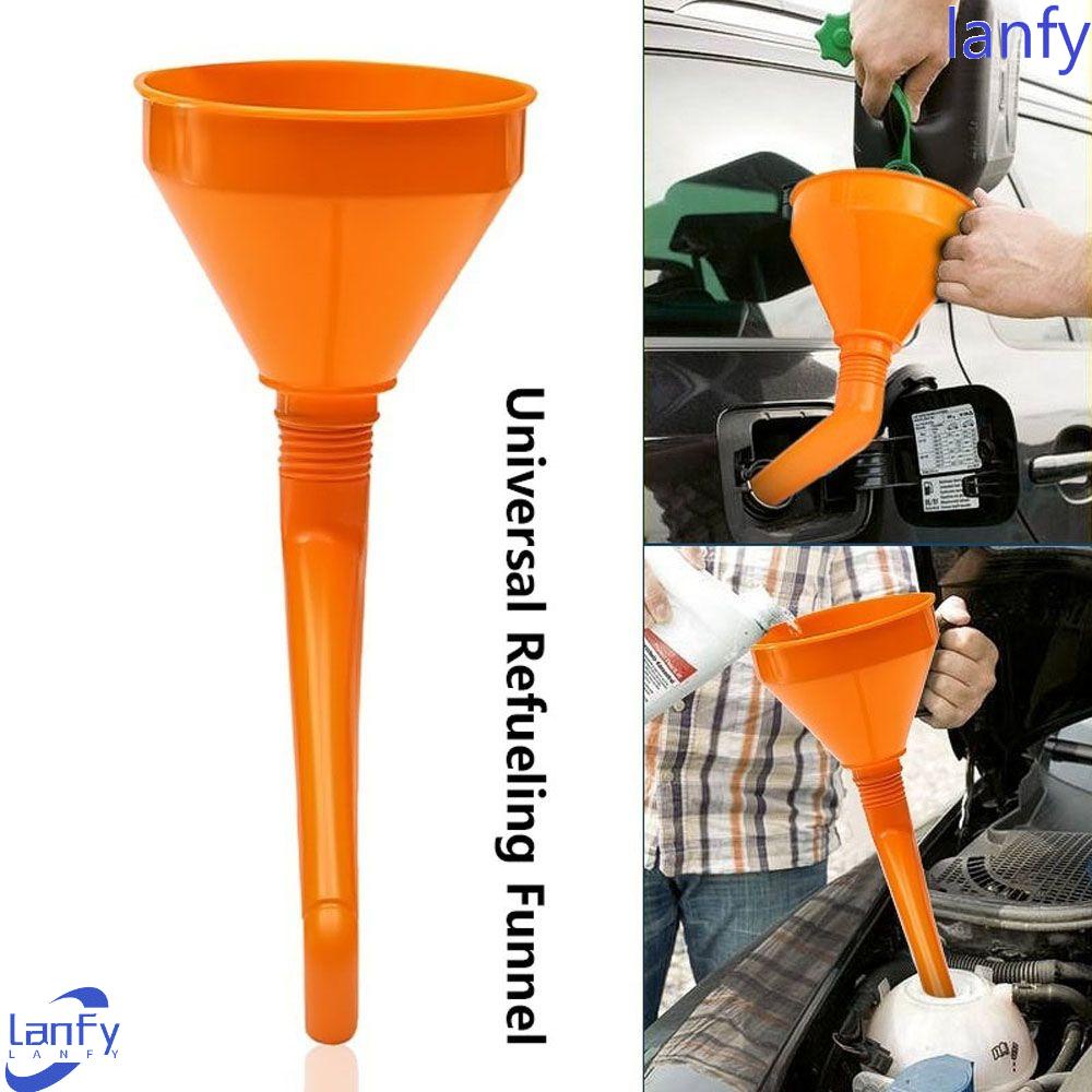 Lanfy Corong Pengisian Bahan Bakar Aksesoris Mobil Motor Built In Strainer Plastic Multi Fungsi Tuang Minyak Alat