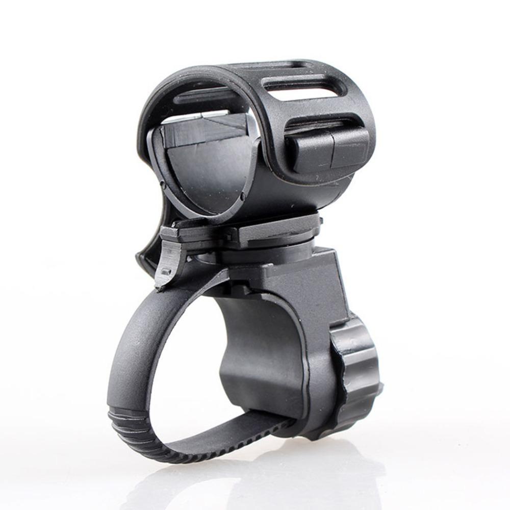 Agustinina Cycling Flashlight Holder Universal Night Riding Berputar 360derajat Pelepas Cepat Senter Klip Holder Lampu LED Torch Clamp