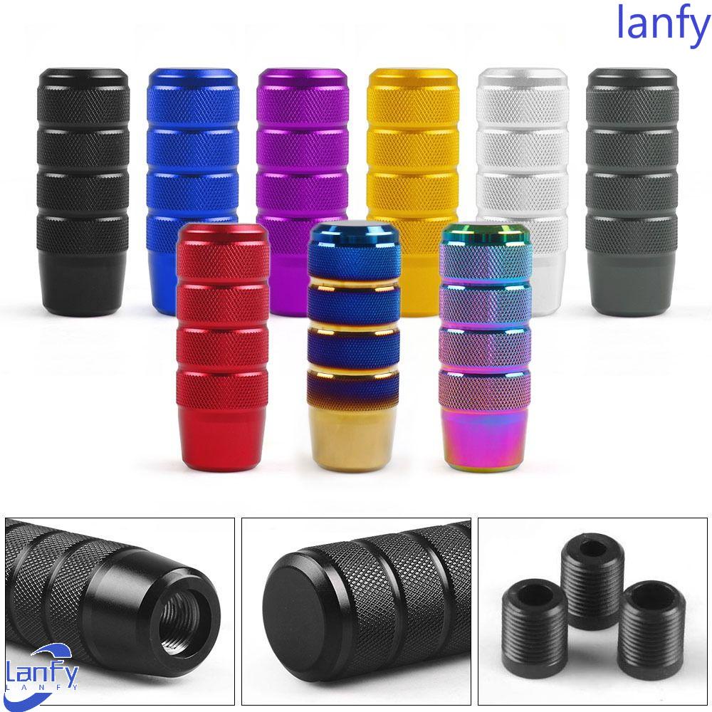 Lanfy Gear Shift Knob Mobil Truk Universal 95MM Gearstick Lever Sleeve Adapter Non-Slip Knurled Aksesoris Otomatis Transmisi Manual