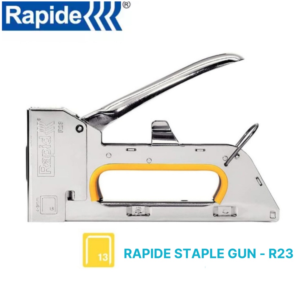 COD RAPIDE Staple Stapler Gun Tacker R23 - Staples Hekter Gun Tembak Manual (untuk Pengerjaan Sofa, Jok Motor, Kursi, Laminating, Dekorasi)