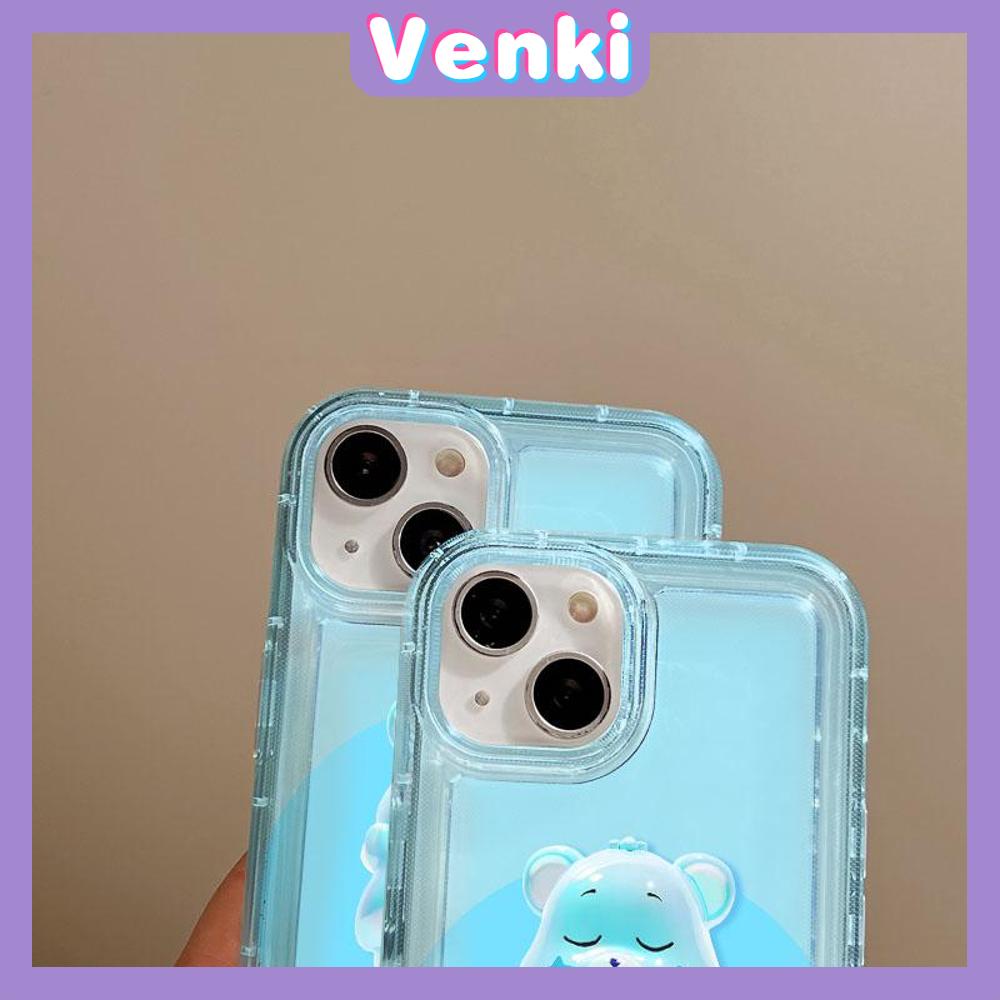 VENKI - For iPhone 11 iPhone Case Clear Case TPU Soft Case Airbag Shockproof Cute Cute Cartoon Bear Compatible with iPhone 14 13 Pro Max iPhone 12 Pro Max 11 7Plus 6Plus XR xs max