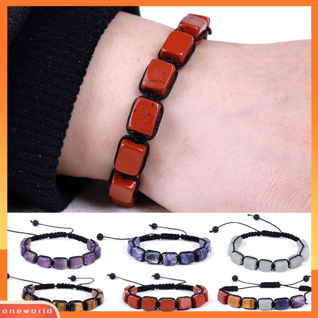 [EONE] Gelang Couple Handmade Tahan Jatuh Tidak Luntur Adjustable Non-scattered Unisex Beads Knotted Woven Yoga Bracelet Rumah Supply