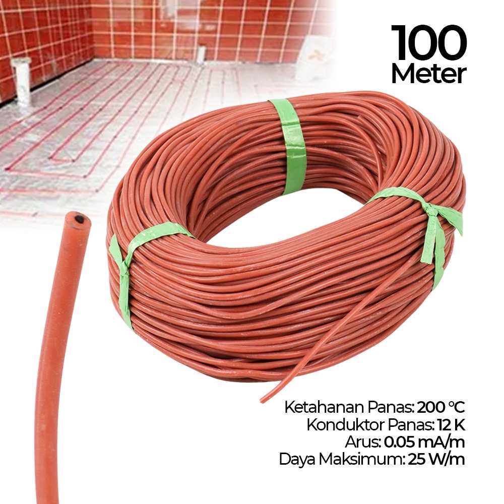 MINCO Kabel Pemanas Lantai Infrared Heating 12K 33Ohm 100m CF-12-R ( Mughnii )