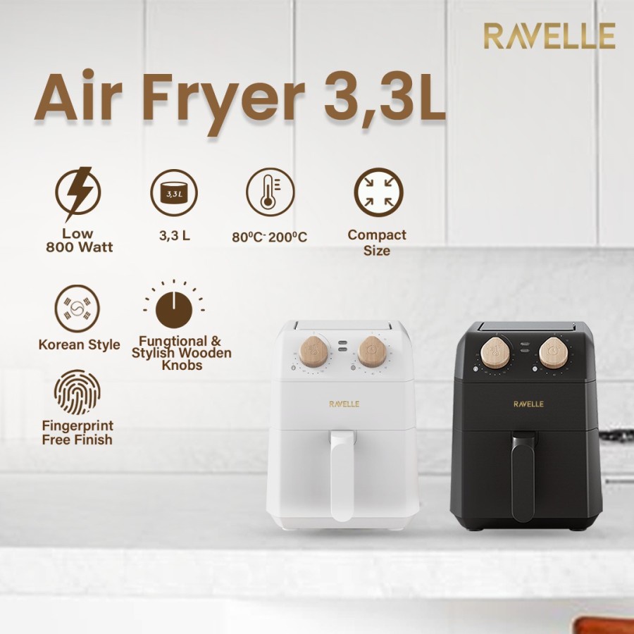 Ravelle RAF330 Air Fryer  3.3 liter