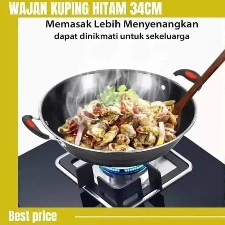 Wajan Enamel 2 Kuping Anti Lengket 34 cm