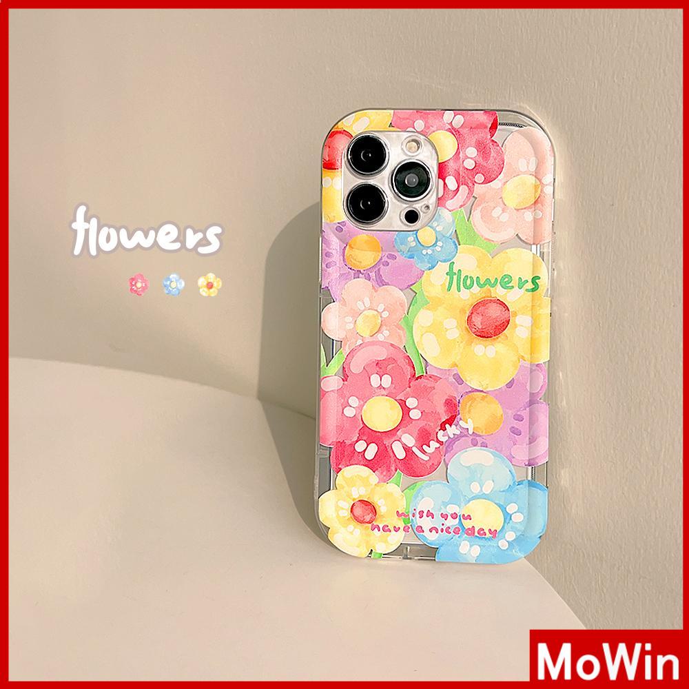 For iPhone 14 Pro Max iPhone Case Clear Case TPU Soft Case Airbag Shockproof Cute Oil Painting Flowers Compatible with iPhone 13 Pro Max iPhone 12 Pro Max 11 7Plus 6Plus XR xs max