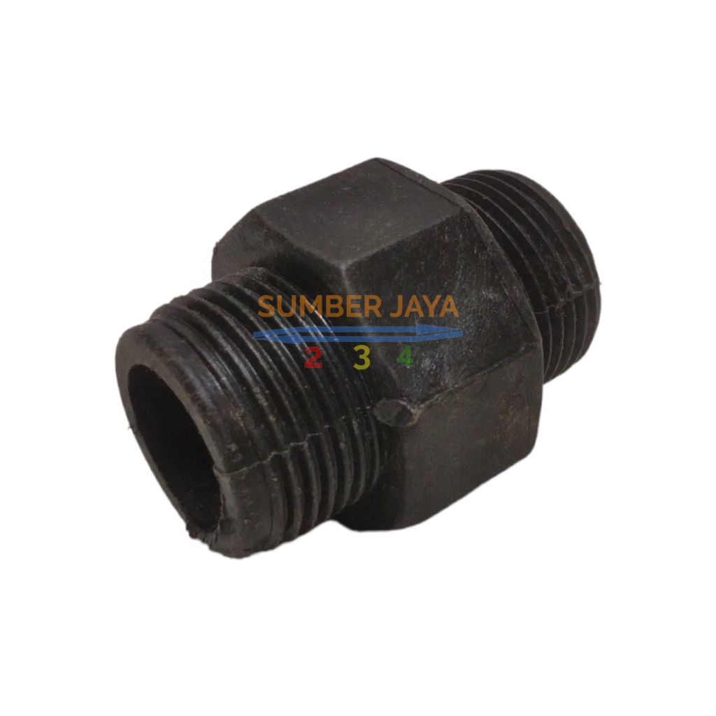 DOUBLE NEPEL PLASTIK HITAM PVC 1 INCH