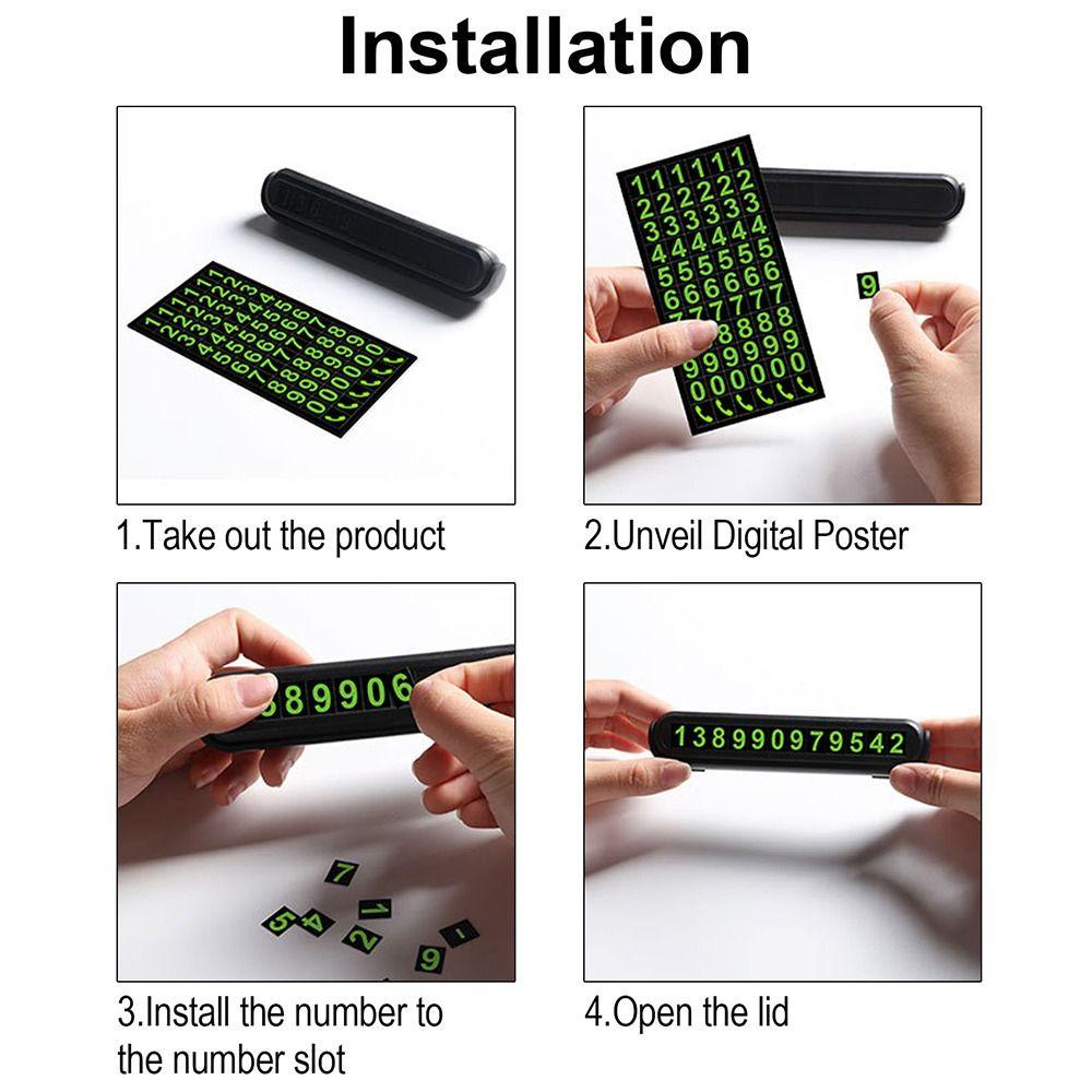 POPULAR Kartu Parkir Sementara Mobil Kreatif Luminous Stop Sign Card Plat Kartu Nomor Telepon