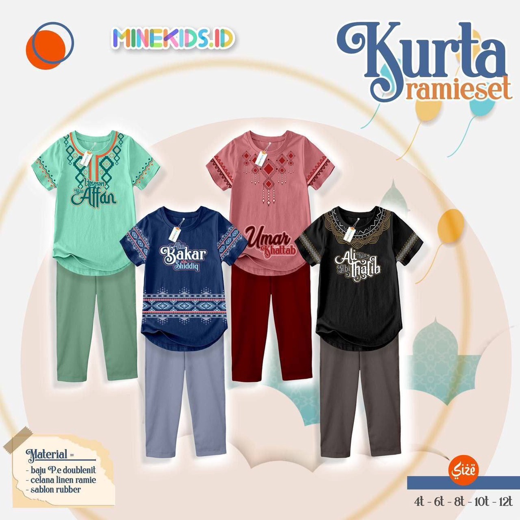 Kurta Ramie set Minekids