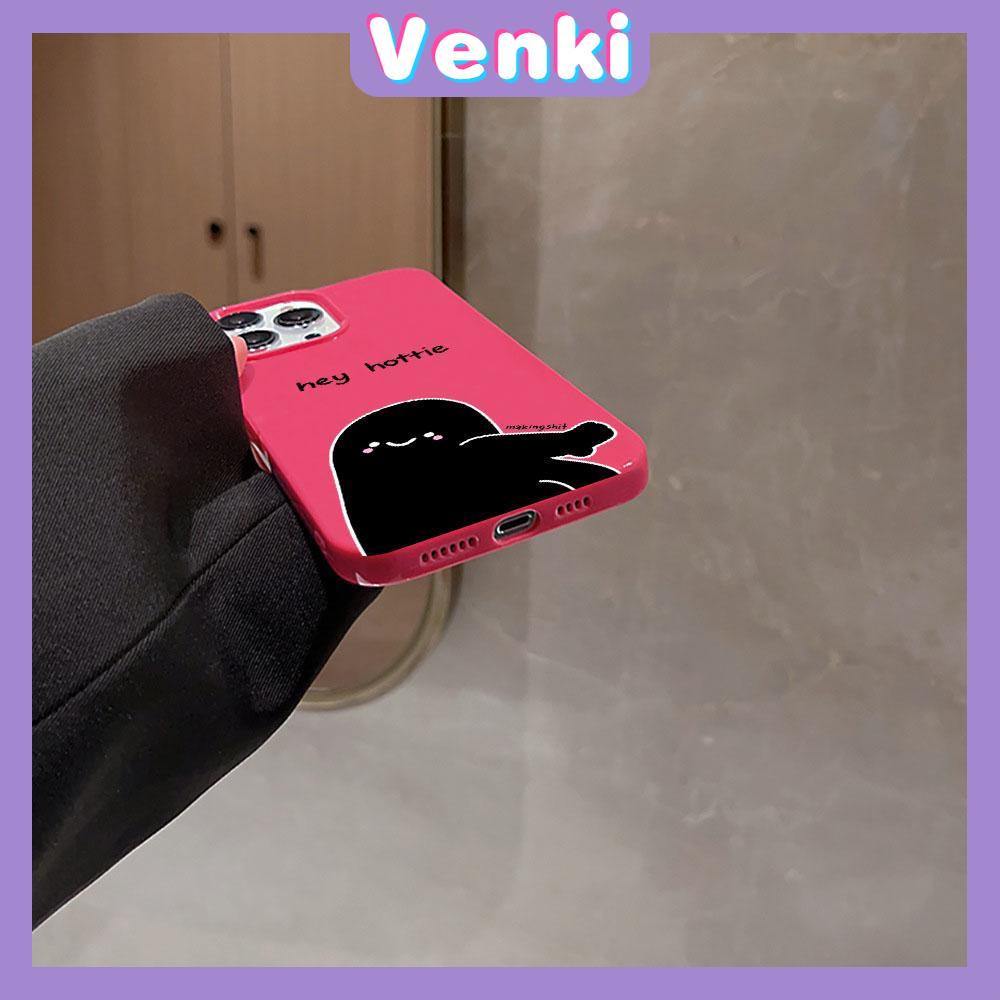 VENKI - For iPhone 11 iPhone Case Red Glossy TPU Soft Case Shockproof Protection Camera Cute Villain face Compatible with iPhone 14 13 Pro max 12 Pro Max xr xs max 7Plus 8Plus