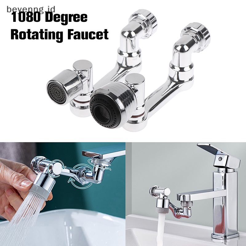 Beyen Keran Rotag 1080derajat Universal Dapur Aerator Keran Putar Sudut Lebar Putar Splash Filter Faucet Extender Untuk Kamar Mandi ID