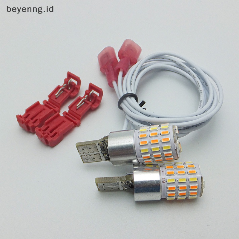 Beyen Lampu Beyen Mobil Motor LED Dual Mode T10 Signal Turn Light/Lampu Taman Warna Amber-Putih ID