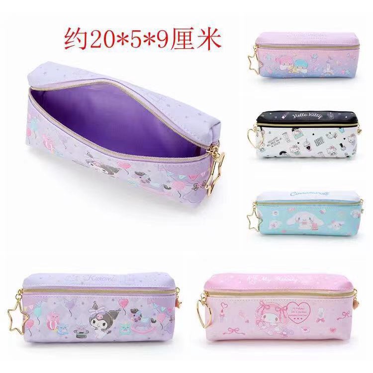 

tempat pensil terbaru 2 sisi / kotak pensil sanrio terbaru /pencil case cinnamoroll kueomi melody 2