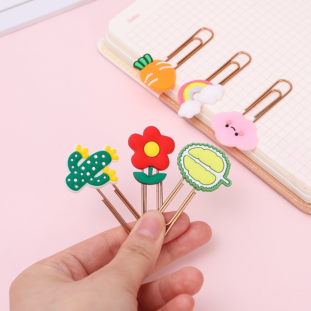 [Harga Grosir] 1pc Kreatif Lucu Penjepit Kertas Kartun Sekat Bookmark Folder Pagination Bookmark Warna-Warni Novelty Musim Semi Kertas Klip Kantor Sekolah Gadis Siswa Alat Tulis