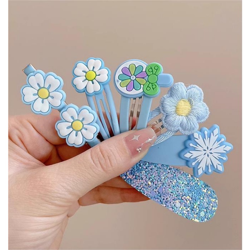 14 Pcs/Korea Fashion Anak Kupu-Kupu Es Putri Jepit Rambut Gadis Kecil Kartun Bang Jepit Rambut Sisi Fragmented Hairpin Princess Elsa Hiasan Kepala