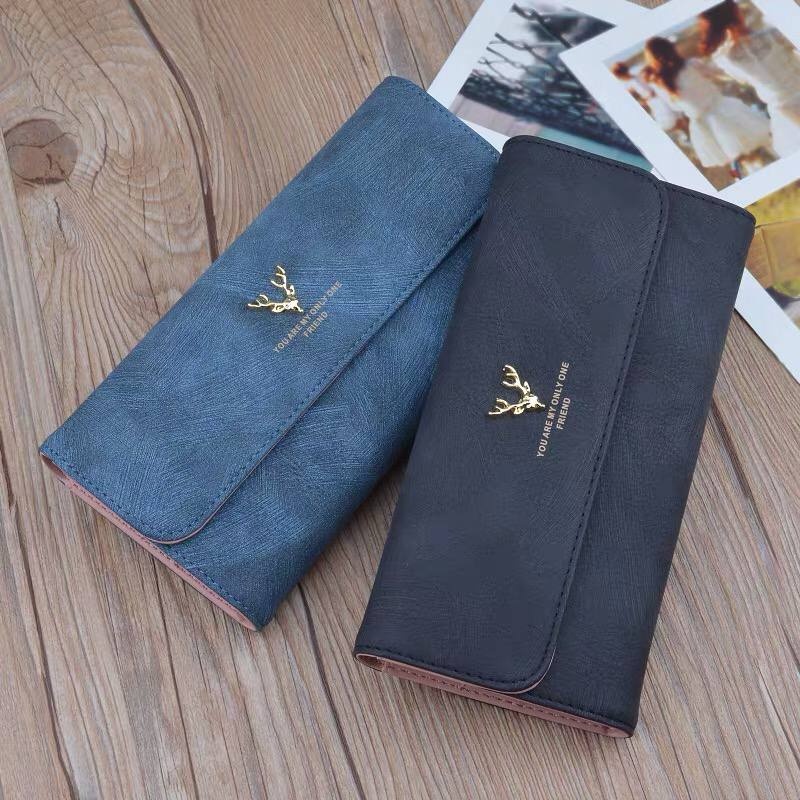 DOMPET WANITA PANJANG A585 KULIT PU POLYESTER IMPORT KOREA MURAH WALLET PREMIUM BRAND JAKARTA