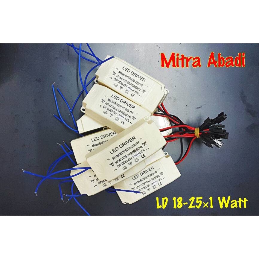 LED Driver 18-25*1 Watt Casing Plastik
