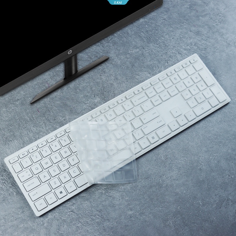 Pelindung Keyboard Komputer Model Silikon Bening Untuk HP 17inch Serba HD 27-d074 Desktop 22-df010 Removable Washable Waterproof Pelindung Keyboard [ZK]