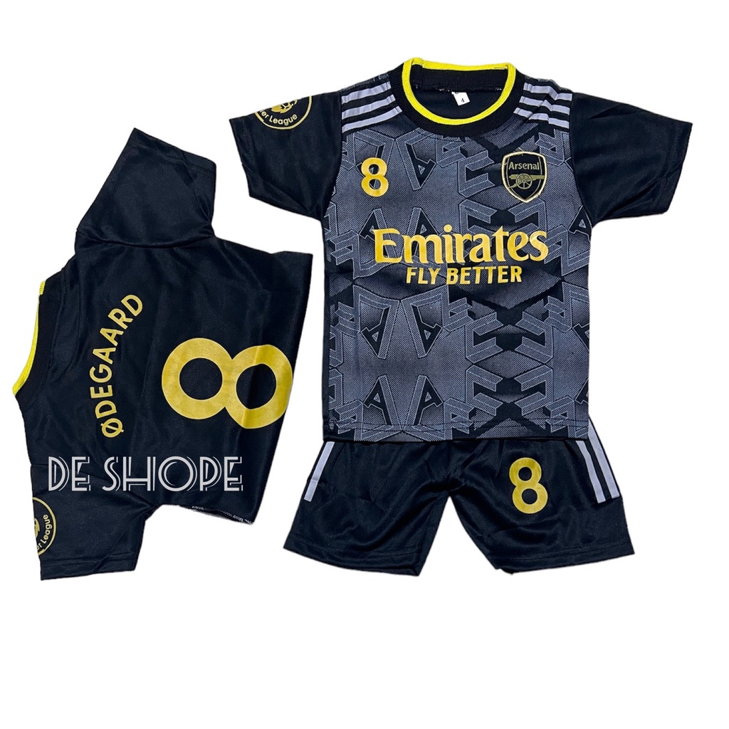 COD / SETELAN BAJU BOLA ANAK TERMURAH / SET BAJU OLAHRAGA ANAK LAKI LAKI ARSENAL/ BAJU BOLA FUTSAL A