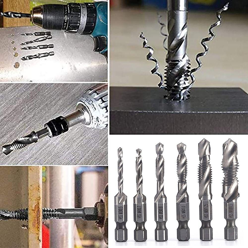 Populer Tap Drill Bit Alat Bor Sekrup|Mata Bor Tap Mata Ulir Sekrup Shank Tap Drill Bits