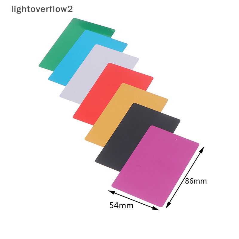 [lightoverflow2] 10pcs Kartu Nama Logam Kosong Aluminium Alloy Blanks Card DIY Laser Pring [ID]