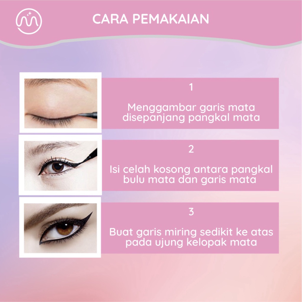 MINIPINK Premium Eyeliner Constellation Magic Brush Eye Liner Korea Pensil Anti Air Tahan Lama MP005